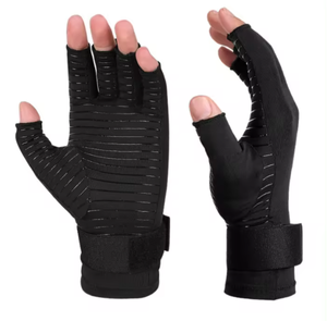 Sarung Tangan Kompresi untuk Arthritis dengan Kandungan Tembaga Tinggi dan Tali Pergelangan Tangan yang Dapat Disesuaikan, Sarung Tangan Tanpa Jari untuk Olahraga bagi Penderita Arthritis - Product Image 6