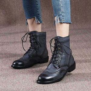 Bottes d'équitation pour femmes de qualité supérieure, en cuir pleine fleur, coupe large, fabriquées à la main, style rétro, en cuir véritable, doublées de fourrure, bottes à la cheville - Product Image 1