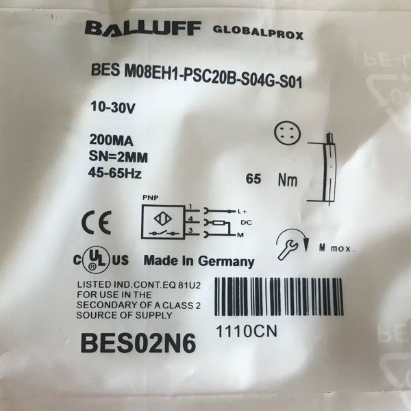Plc Bes M08eh1-psc20b-s04g-s01 Sensor New One Free Shipping for Warranty Product Discontinued