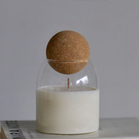 Lanternes Bougeoirs en Verre Transparent Résistant à la Chaleur de 12 oz et 16 oz, Bocaux à Bougies avec Bouchon en Liège Utilisés pour la Fabrication de Cire de Soja