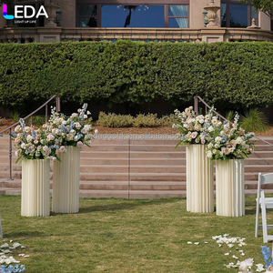 LEDA Ensemble de supports pliables en papier blanc de haute qualité pour la décoration florale de mariage - Product Image 1