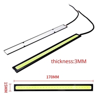 Bande lumineuse LED COB 17 cm pour feux de jour, étanche, 12 V CC, pour voiture, feu de stationnement, feu antibrouillard