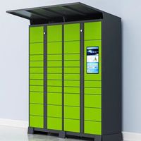 Casier intelligent express avec serrure électronique en acier métallique, utilisé pour le stockage sécurisé des colis