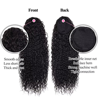 Extensions de cheveux naturels brésiliens vierges 100 % bruts, queue de cheval à cordon, vente en gros