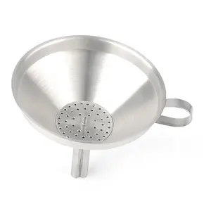 Embudo metálico de acero inoxidable para cocina, colador extraíble de fábrica