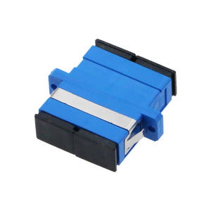 Dual-Core <span class=keywords><strong>2</strong></span>พอร์ต single-Mode DUPLEX SC UPC TO SC UPC อะแดปเตอร์ใยแก้วนำแสงสีฟ้าพร้อมหน้าแปลนสำหรับอุปกรณ์ใยแก้วนำแสง - Product Image 1