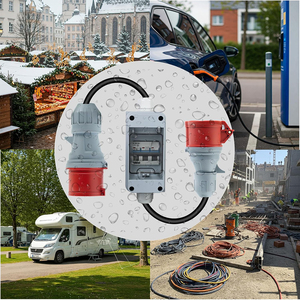 Adaptador de acoplador CEE trifásico 32A (22kW) macho a 16A (11kW) con disyuntor <span class=keywords><strong>C16</strong></span>, adaptador de alta corriente de 5 pines IP44 - Product Image 6