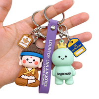 Porte-clés mousquetons promotionnels anime en gros, logo personnalisé 2D/3D en caoutchouc, écologiques, personnalisables, étanches et légers