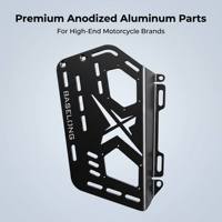 Protection de radiateur de moto en alliage d'aluminium anodisé 6061-T6 découpé au laser sur mesure, anti-corrosion, pièces de pliage CNC de qualité supérieure, ISO 9001