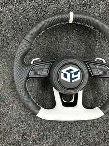 Volant de voiture en cuir et fibre de carbone, <span class=keywords><strong>prix</strong></span> de gros usine, pour <span class=keywords><strong>Audi</strong></span> A3 A4L A5 A6L A7 Q8 TT <span class=keywords><strong>R8</strong></span> - Product Image 4
