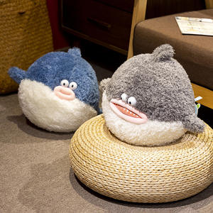 Bouclés Doux-Cheveux Brodés Requin En Peluche Confort Jouet Cadeau D'anniversaire Pour Enfants Style Unisexe - Product Image 4