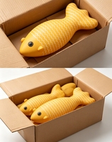 Jouet pour chat en forme de poisson à rayures bicolores en lin et tissu tressé durable, pour le nettoyage des dents et le soulagement du stress, jouet interactif pour animaux de compagnie