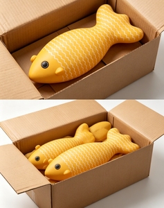 Juguete para Gatos con Forma de Pez de Lino Simulado, Relleno de Catnip, para Gatos de Interior, para Juego Autónomo y Alivio de la Ansiedad - Product Image 6
