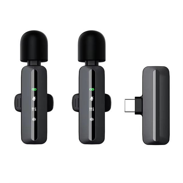 SE83 2.4G Wireless Lavalier Microphone Mini Neckband Mic Noise Reduction One to Two for iPhone Android Vlog Live Streaming