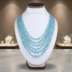 Perles de pierres précieuses en aquamarine naturelle de qualité supérieure, facettées en forme de rondelle, pour la fabrication de bijoux au meilleur prix, fournisseur Gopika - Product Image 3