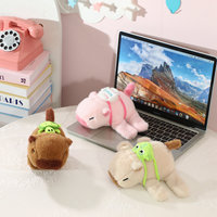 Capibara souple électrique à émission de lumière Jouets Pop Circle Hand Band Plush Capybara Slap Circle Capybara Bracelet pour enfants