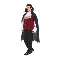 MINCO Vente en gros Tenues pour hommes style médiéval gothique vampire Dracula, Costume de jeu de rôle Dracula pour hommes