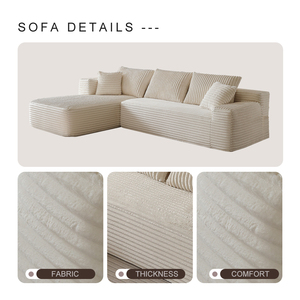 Sofá Modular em Espuma de Memória Comprimida a Vácuo, Formato L, Estilo Nuvem, para Sala de Estar - Product Image 3