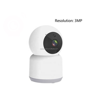 Caméra de sécurité sans fil 3MP avec objectif 3,6 mm, caméra de détection de mouvement humain WiFi 2,4 GHz