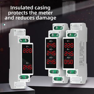 Voltmètre numérique monophasé, ampèremètre AC, fréquencemètre 220V 380V triphasé, montage sur rail encastrable - Product Image 3
