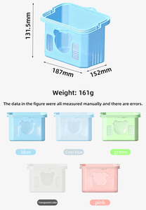 재사용 가능한 실리콘 식품 보관 용기 BPA 프리 냉장고 정리함 신선도 유지 과일 바구니 투명창 포함 - Product Image 4