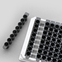 Microplaques en polystyrène Cotaus à 96 puits, cadre noir et blanc, 8 bandes, plaque ELISA à fond plat, lecteur de plaques ELISA utilisé