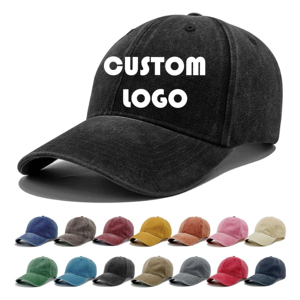 Custom Logo 6-Panel Baseball Caps Sporty American Style with Embroidery Design Vintage Dad Hat with Printed Pattern - Product Image 1
