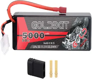 GOLDBAT Hardcase 3S 5000mAh 50C 11.1V RC Car/Truck/Off-road Vehicle Toys Rechargeable LiPo Battery Pack