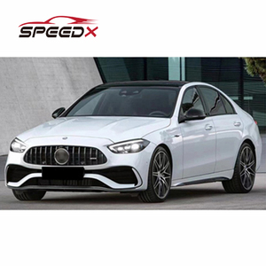 Pour <span class=keywords><strong>Mercedes</strong></span> W206 classe <span class=keywords><strong>C</strong></span> mise à niveau C43 AMG BodyKit pare-chocs avant arrière calandre tuyau d'échappement jupe latérale Kits de pare-chocs - Product Image 3