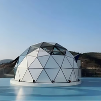 Maisons préfabriquées de dôme de coupole d'étoile du luxe 6m minuscules maisons de capsule