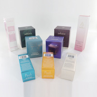 Boîte cosmétique pliable écologique avec logo personnalisé, papier métallisé, laminage brillant, pour sérum de soin de la peau |   Emballage en carton blanc