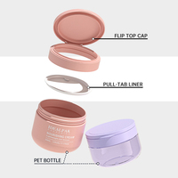 Pot de crème pour le visage OEM ODM 250ml 350ml, pots en PET avec couvercles à clapet, bouteilles en plastique pour gommage corporel et après-shampoing, personnalisables