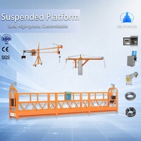 Plataforma Colgante Eléctrica ZLP800 para Pintura, Andamio Suspendido de 800 kg para Trabajos de Construcción