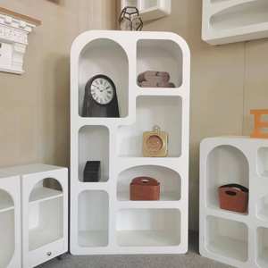 Armoire de rangement en bois blanc INNOVA, style européen moderne, avec 7 étagères pour salon et chambre à coucher - Product Image 6