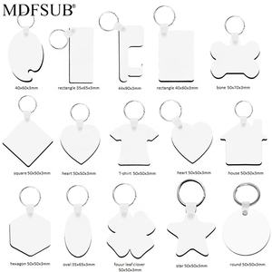 Porte-clés en MDF écologique de 3 mm, sublimation, double face, blanc, impression par transfert thermique laser - Product Image 6