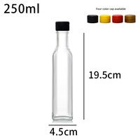 Botol Kaca Heksagonal FLINT Desain Baru 100ml dengan Tutup Sekrup Perak PP18 untuk Botol Bumbu & Minyak Saus