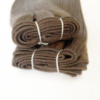 Extensions de cheveux Remy européens de luxe personnalisables, double trame, double tirage, style lisse soyeux, cheveux humains bruts