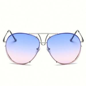 Lunettes de soleil surdimensionnées multicolores à monture en alliage dégradé 2019 pour homme et femme - Product Image 5
