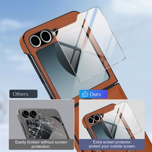 Funda Magnética de Cuero PU para Samsung Z Flip 7 6 5 4 3 con Anillo Metálico, Protector de Pantalla Frontal y Cubierta Trasera Antigolpes - Product Image 6