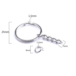 Makers Treasure Trove – porte-clés en alliage de zinc de 25mm, anneau ouvert pour la fabrication de bijoux, composants, 10 pièces par paquet - Product Image 1