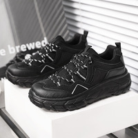 Nouvelle tendance sportive : Chaussures de course décontractées à lacets en maille, semelle souple et épaisse, pour le printemps et l'automne