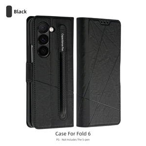 Funda de Cuero para <span class=keywords><strong>Samsung</strong></span> Z Fold, Material PU Anticaídas con Ranura para Lápiz, Funda con Soporte Plegable para <span class=keywords><strong>Galaxy</strong></span> S4 y <span class=keywords><strong>S3</strong></span> - Product Image 5