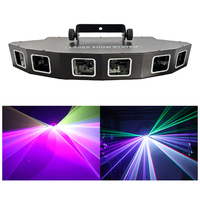 Projecteur laser DMX512 à 6 trous, scan sectoriel 3-en-1 RVB couleur, pour effets de scène, DJ, discothèques, pistes de danse, bars, fêtes