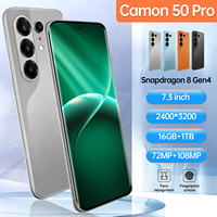 Smartphone Abordable Camon 50 Pro 16 Go 1 To Thunder Android 15 Snapdragon 8 Gen 4 10 Cœurs Écran HD 7,3 Pouces 78MP 108MP 8000 mAh 5G LTE