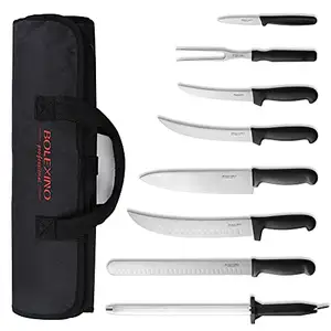 Conjunto de facas de cozinha profissionais, conjunto de facas de chef para cozinha com bolsa de açougueiro