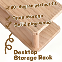 Étagère d'organisation en bois à plusieurs niveaux - Étagère à épices d'angle pour comptoir de cuisine à 2/3 niveaux, support de rangement en bois pour épices, étagère d'angle en bois