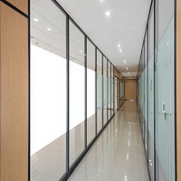 Parois de séparation en verre pliables modernes avec système de cloisonnement modulaire pour bureaux, écoles, entrepôts, restaurants, magasins de détail
