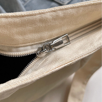Sac bandoulière en toile crème unisexe, grand format, décontracté, imperméable, pour voyage, shopping quotidien, avec chaînes, motif géométrique, tendance