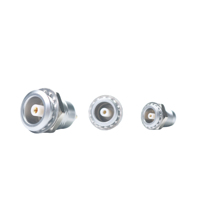 Connecteur coaxial RF BEXKOM à déconnexion rapide Push-Pull, étanche à la poussière IP50, fiche 1 broche, boîtier en laiton chromé, isolateur PTFE >5000