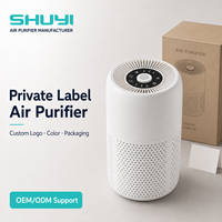 Purificateur d'air de bureau avec filtre HEPA, purificateur domestique, alimentation électrique, matériau plastique, prise EU/US, certifié EMC, portable